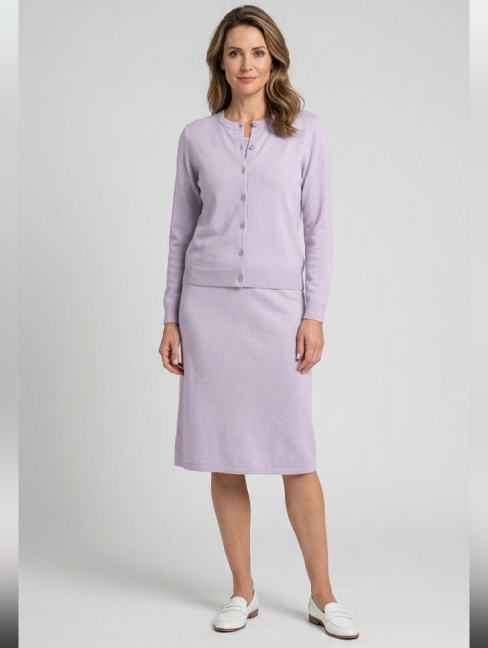 RODIER LILAC knit MIDI SKIRT